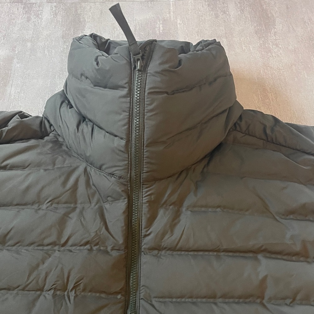 Adidas- Dark Military Green-quilted Jacket- SZ Large - Picture 8 of 11